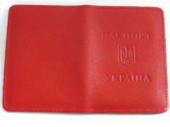 Шкіряна обкладинка на авто-документи червона