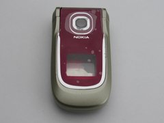 Корпус телефону Nokia 2760 AAA серебристо-червоний