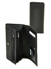 Шкіряний жіночий гаманець Bond W807 чорний