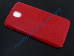 Чехол для Samsung J730, Samsung J7 красный блестящий