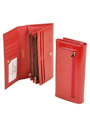 Кожаный женский кошелек Alessndro Paoli W501 красный