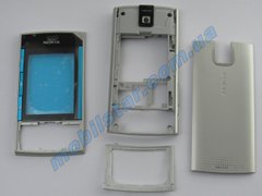 Корпус телефону Nokia X3-00 серебристий. High Copy