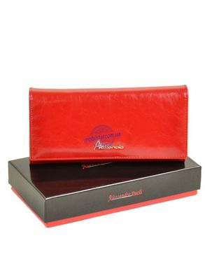 Шкіряний жіночий гаманець Alessndro Paoli W501 червоний