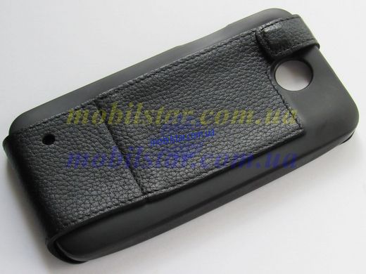 Кожаный чехол-флип для HTC Desire 300 черный