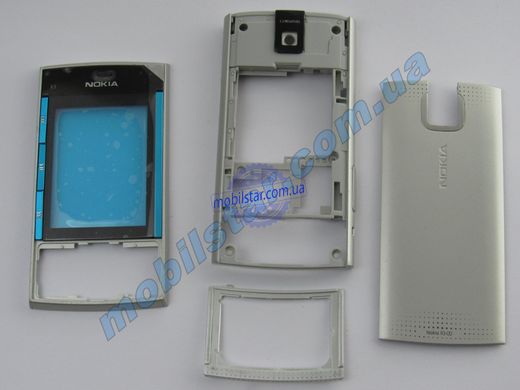 Корпус телефону Nokia X3-00 серебристий. High Copy