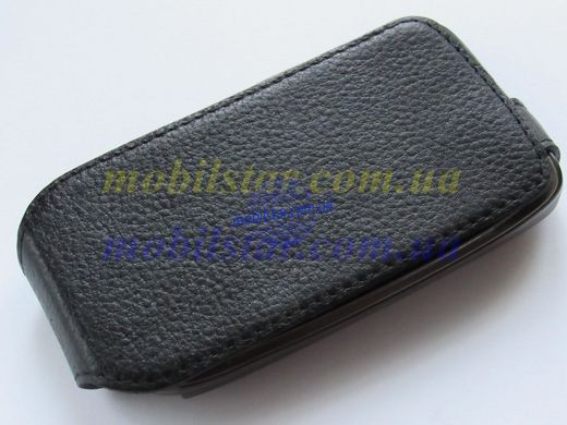 Кожаный чехол-флип для Nokia C3-00 черный