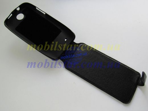 Кожаный чехол-флип для HTC Desire 300 черный