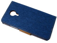 Чехол-книжка для MeizU MX5 синяя goospery джинс