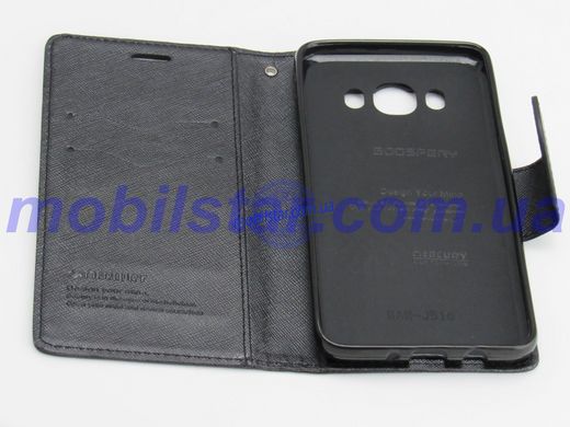 Чехол книжка для Samsung J510, Samsung J5 черная goospery