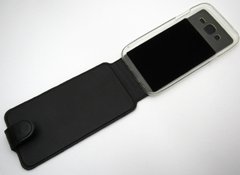 Кожаный чехол-флип для Samsung J500, Samsung J5 черный