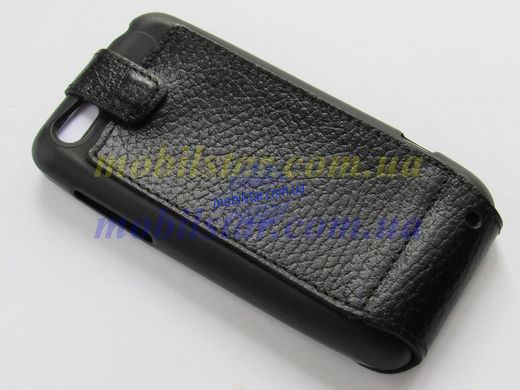 Шкіряний чохол-фліп для HTC One V, HTC T320e чорний