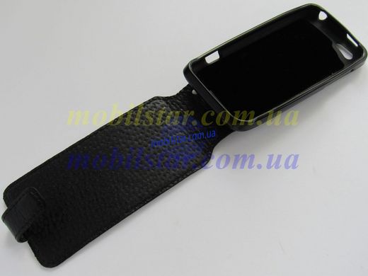 Кожаный чехол-флип для HTC One V, HTC T320e черный