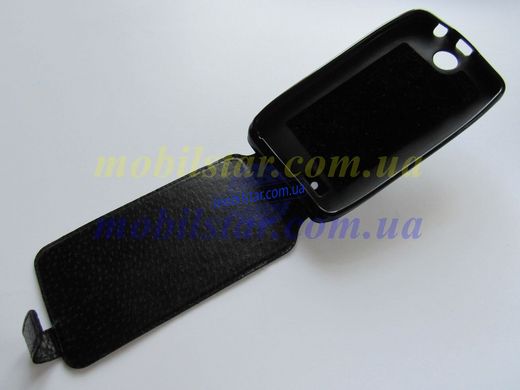 Шкіряний чохол-фліп для Lenovo A590 чорний