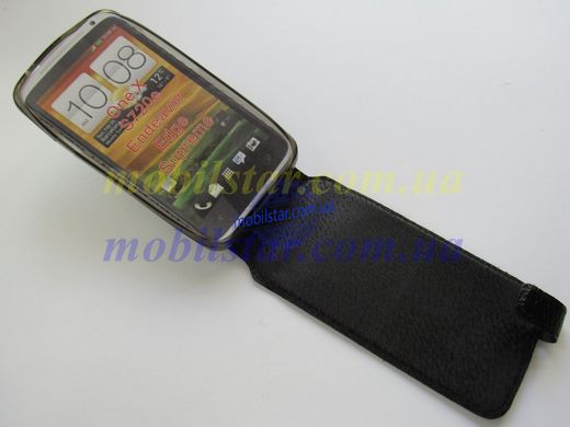 Кожаный чехол-флип для HTC One X, HTC S720e, HTC G23 черный