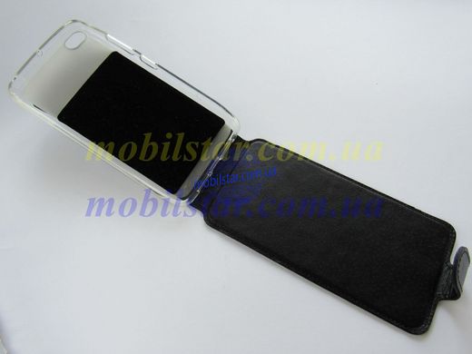 Кожаный чехол-флип для Lenovo S90 черный