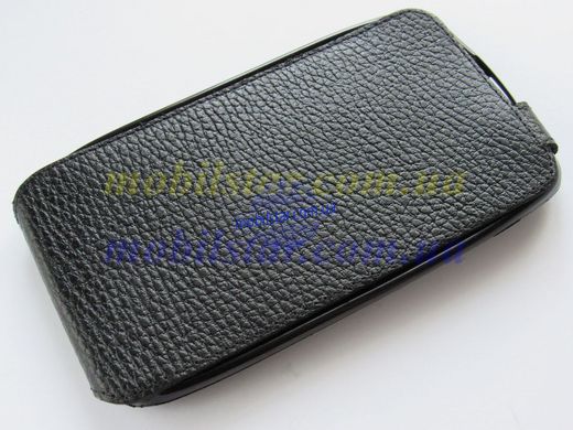 Кожаный чехол-флип для Lenovo A590 черный
