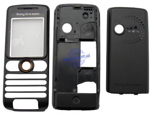Корпус телефону Sony Ericsson W200 чорний. AAA