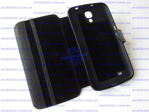 Кожаный чехол-флип для Samsung I9200, Samsung I9205, Samsung I9208 черный