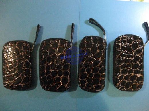 Чорний шкіряний чохол-метелик для мобільних телефонів