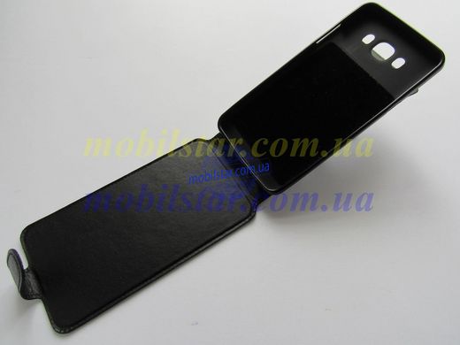 Кожаная чехол книжка для Samsung J710, Samsung J7 черная