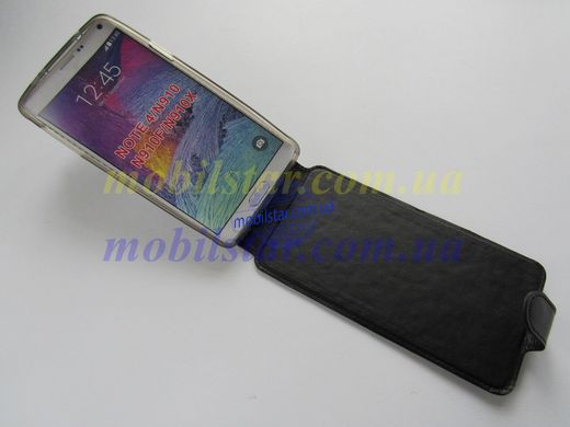 Шкіряний чохол-фліп для Samsung N910, Samsung Note4 чорний