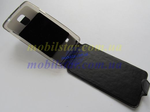 Шкіряний чохол-фліп для Samsung N910, Samsung Note4 чорний