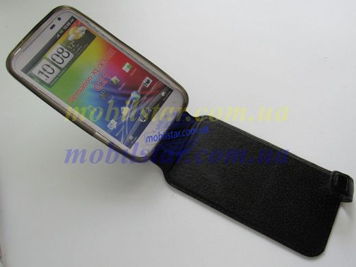 Кожаный чехол-флип для HTC Sensation XL X315e, HTC G21 черный