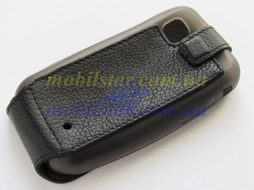 Шкіряний чохол-фліп для Samsung S5250, Samsung S5750 чорний