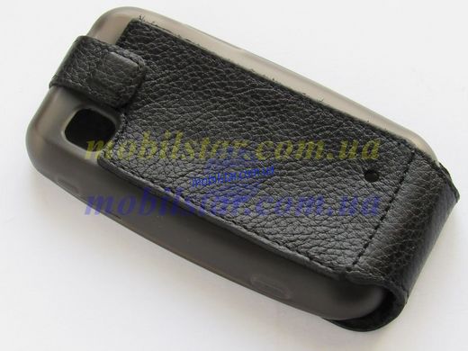 Шкіряний чохол-фліп для Samsung S5250, Samsung S5750 чорний