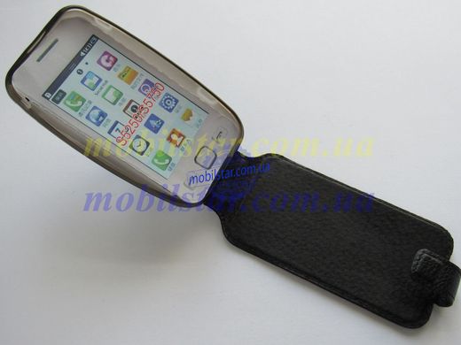 Кожаный чехол-флип для Samsung S5250, Samsung S5750 черный