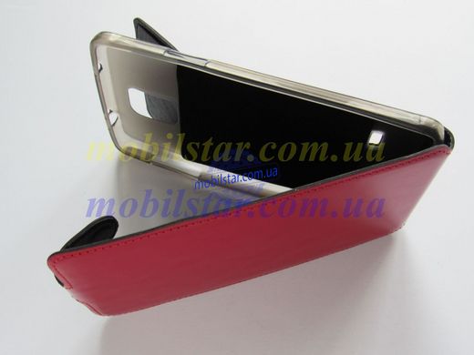 Шкіряний чохол-фліп для Samsung N910, Samsung Note4 червоний