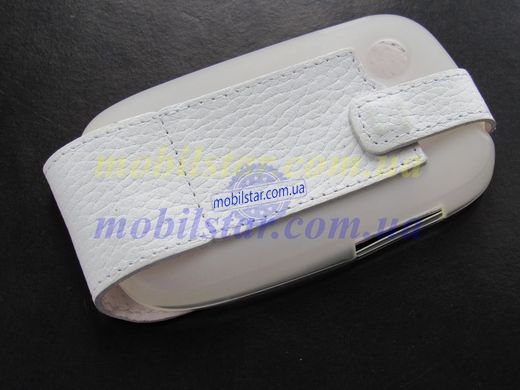 Кожаный чехол-флип для Samsung S5280, Samsung S5282 белый