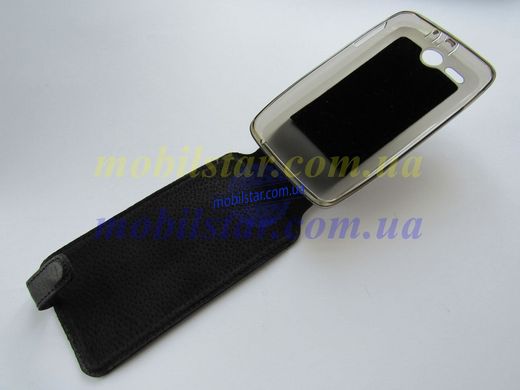 Шкіряний чохол-фліп для Lenovo A529 чорний