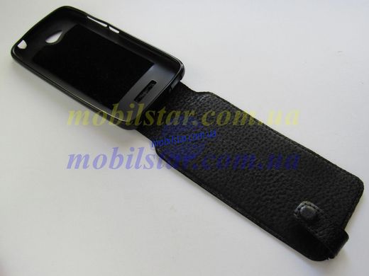 Кожаный чехол-флип для HTC Desire 616 черный