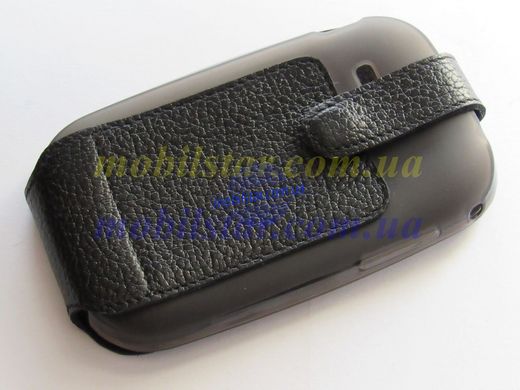 Шкіряний чохол-фліп для Samsung S5292 чорний