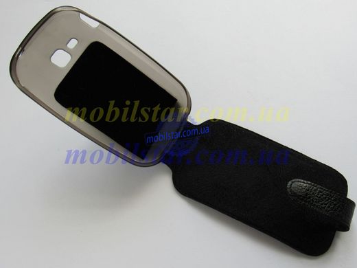 Шкіряний чохол-фліп для Samsung S5292 чорний