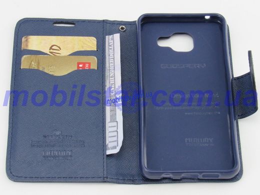 Чехол-книжка для Samsung A310, Samsung A3 синяя goospery