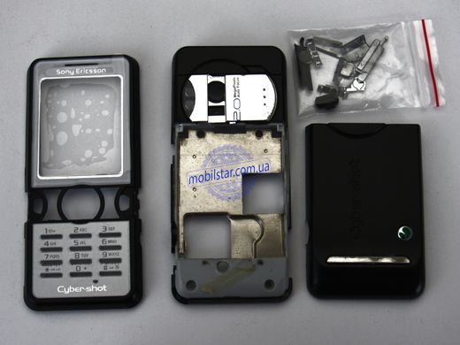 Корпус телефону Sony Ericsson K550 чорний. AAA