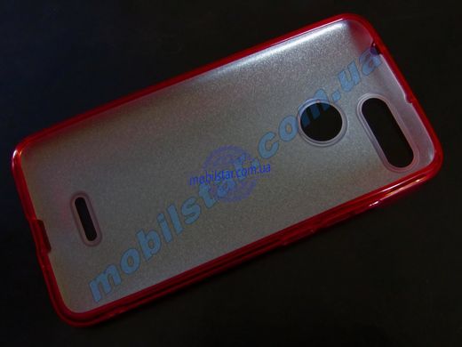 Чехол для Xiaomi Redmi 6 красный блестящий