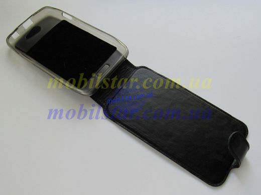 Кожаный чехол-флип для HTC Desire 516 черный
