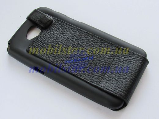 Кожаный чехол-флип для LG D680, LG 685, LG 686, LG Pro Life Dual черный