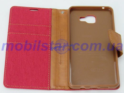 Чехол-книжка для Samsung A710, Samsung A7 красная goospery