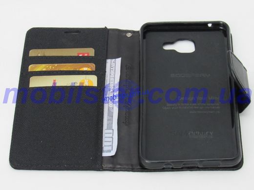 Чехол-книжка для Samsung A710, Samsung A7 черная goospery джинс