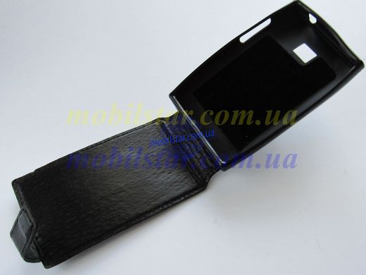 Шкіряний чохол-фліп для LG L3, LG E400, LG E405 чорний