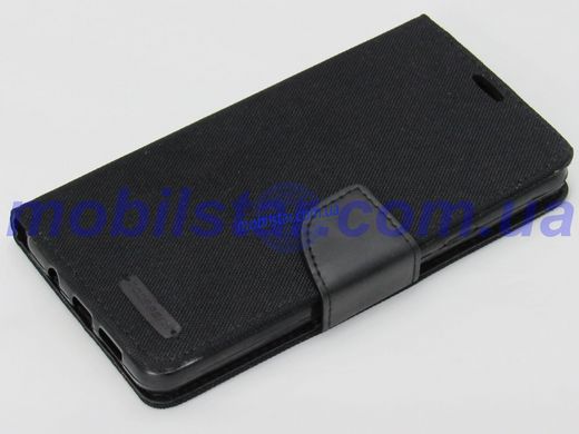 Чехол-книжка для Samsung A710, Samsung A7 черная goospery джинс