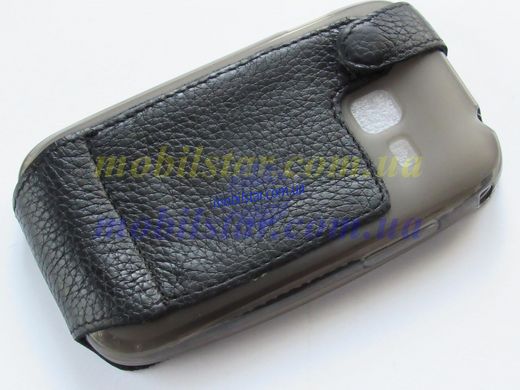 Шкіряний чохол-фліп для Samsung S6802 чорний