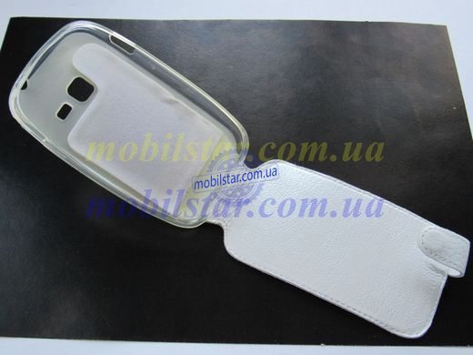 Шкіряний чохол-фліп для Samsung S6802 білий