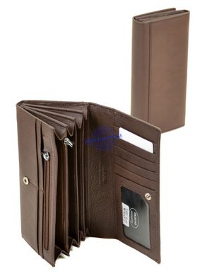 Шкіряний жіночий гаманець Bond W807 коричневий