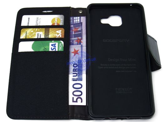 ZЧехол-книжка для Samsung A510, Samsung A5 черная goospery джинс