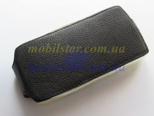 Шкіряний чохол-фліп для Samsung S8530 чорний